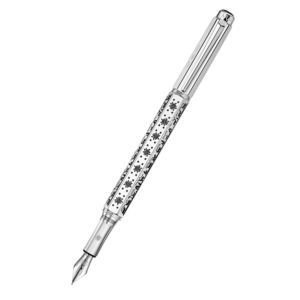 Oberalp - Fountain pen M, silver-rhodium plated