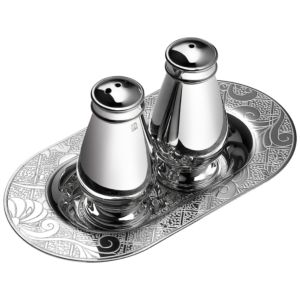 Salt and Pepper Shakers on Tray 8,7 сm
