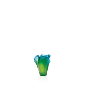 Medium green Ginkgo vase 17 cm