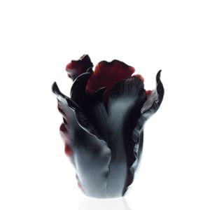 Black large Tulipe appaloosa vase 33 cm
