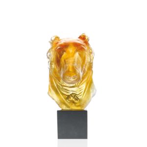 Dandys Andrew Greyhound amber by Jean-François Leroy 35,5 cm