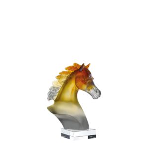 Grey amber Arabian horse’s head 17,5 cm