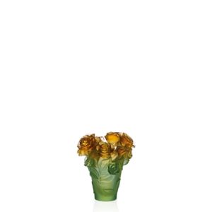 Green & orange vase Rose Passion 17 cm