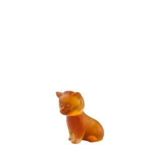 Sitting mini-kitten amber 4,5 cm