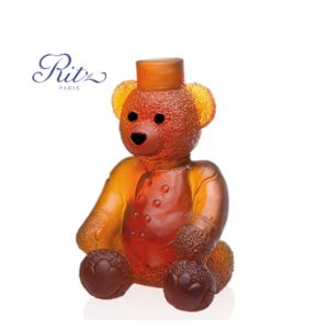 Large amber Ritz Paris teddy 28 cm