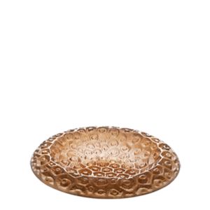 Small amber grey bowl Corals 17 cm