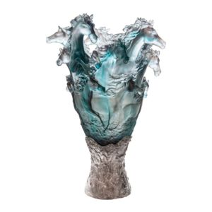 Vase Prestige Bleu Gris Cavalcade 86 cm