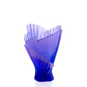Medium Lilac Pleated Vase Croisiere 37 cm