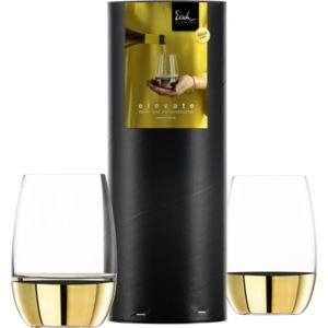 Allround/wine tumbler white wine glass ELEVATE gold - 2 pieces in gift tube