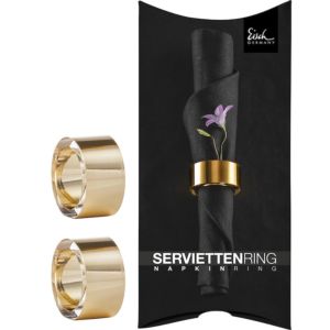 Napkin ring gold - 2 pieces in gift tube