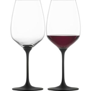 Red wine glass Kaya black - 2 pieces in gift box
