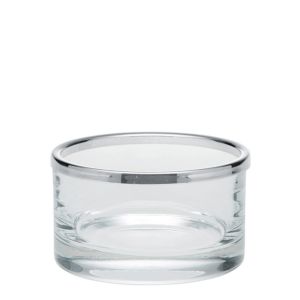 Straight glass bowl with rim 11 cm