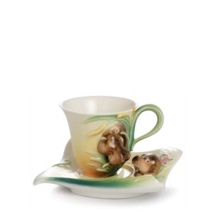 Safari jungle beauties hippo & baby cup/saucer set