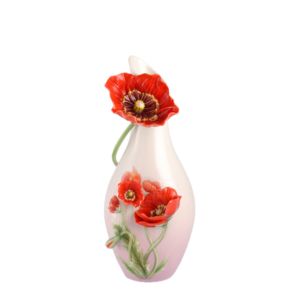 Red poppy vase 30 cm