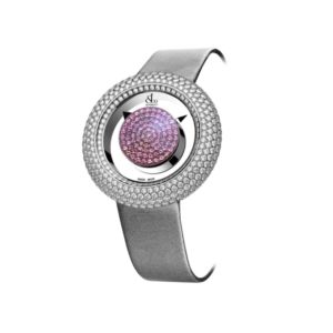 Brilliant Mystery Baguette Pave Diamonds And Pink Sapphires (38MM)