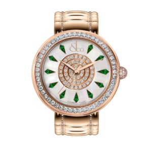 Brilliant One Row Rose Gold Couture Tsavorites 38mm
