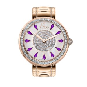 Brilliant One Row Rose Gold Couture Amethyst Sapphires 38mm