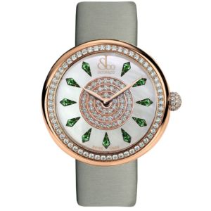 Brilliant One Row Rose Gold Pink Sapphires 44mm