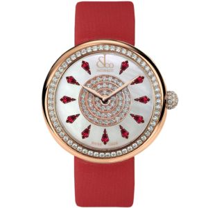 Brilliant One Row Rose Gold Ruby 44mm