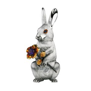 Skulptur Rabbit with Flower