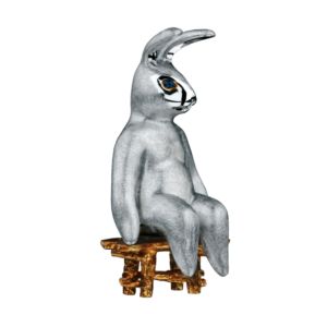 Skulptur Rabbit on bench
