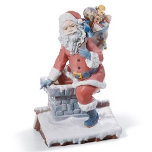 Down The Chimney Weihnachtsmann Figur. Limitierte Auflage