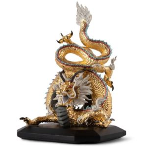 Скульптура дракона. Золото. Специальное издание. Ограниченная серия