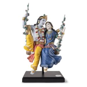 Radha Krishna on a Swing Sculpture. Limited Edition