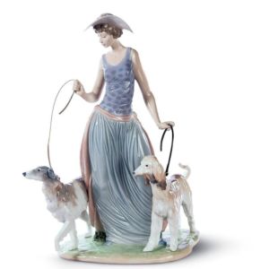 Elegant Promenade Woman Figurine