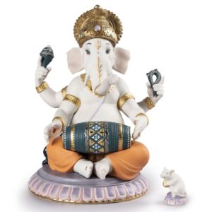 Mridangam Ganesha-Figur. Limitierte Auflage