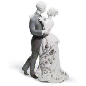 Walzer der Liebenden Paar Figur. Silberglanz