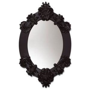 Овальное настенное чёрное зеркало. Ограниченная серия