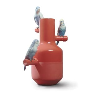 Parrot Parade Vase. Koralle