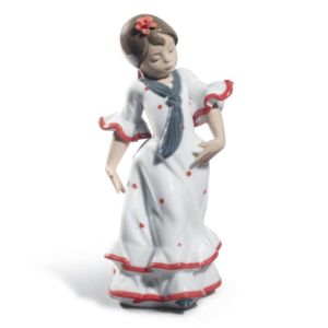 Juanita Flamenco Dancer Girl Figurine. Red
