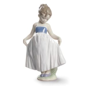 Look at My Dress Girl Figurine