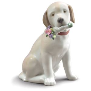 Dieser Blumenstrauß ist für Sie Hund Figurine