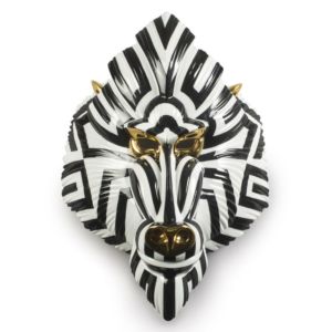 Mandrill Mask. Black and  Gold