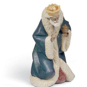 Melchior Nativity Figurine. Gres