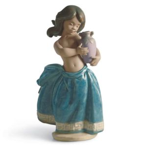Spartan Water Girl Figurine. Blue