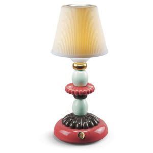 Lotus Firefly Golden Fall Table Lamp. Red Coral