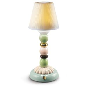Palm Firefly Golden Fall Table Lamp. Green and Blue