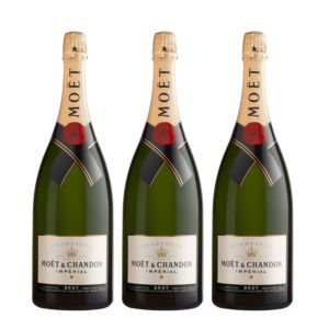 Champagner Moët Impérial Magnum in Geschenkpackung, Set 3x1,5L