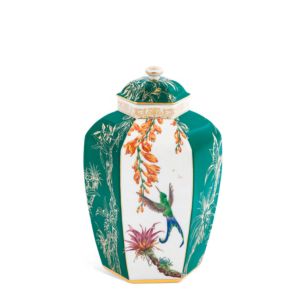 Vase with "Hummingbird and Orchids" 28 cm
