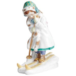 Girl With Snowshoes (Skis) 16 cm
