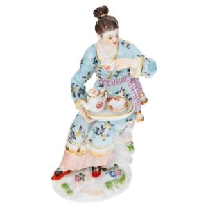 Asian Lady With Teaware 13 cm