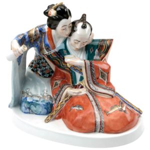 Japanese Couple in The Tea-House 17 cm