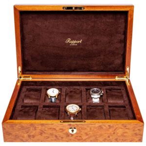 Heritage Ten Watch Box - Burr Walnut