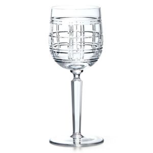 Hudson Plaid White Wine Glass