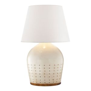Halifax Small Table Lamp In Coconut With White Paper Shade