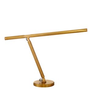 Barrett Knurled Boom Arm Desk Light In Natural Brass
